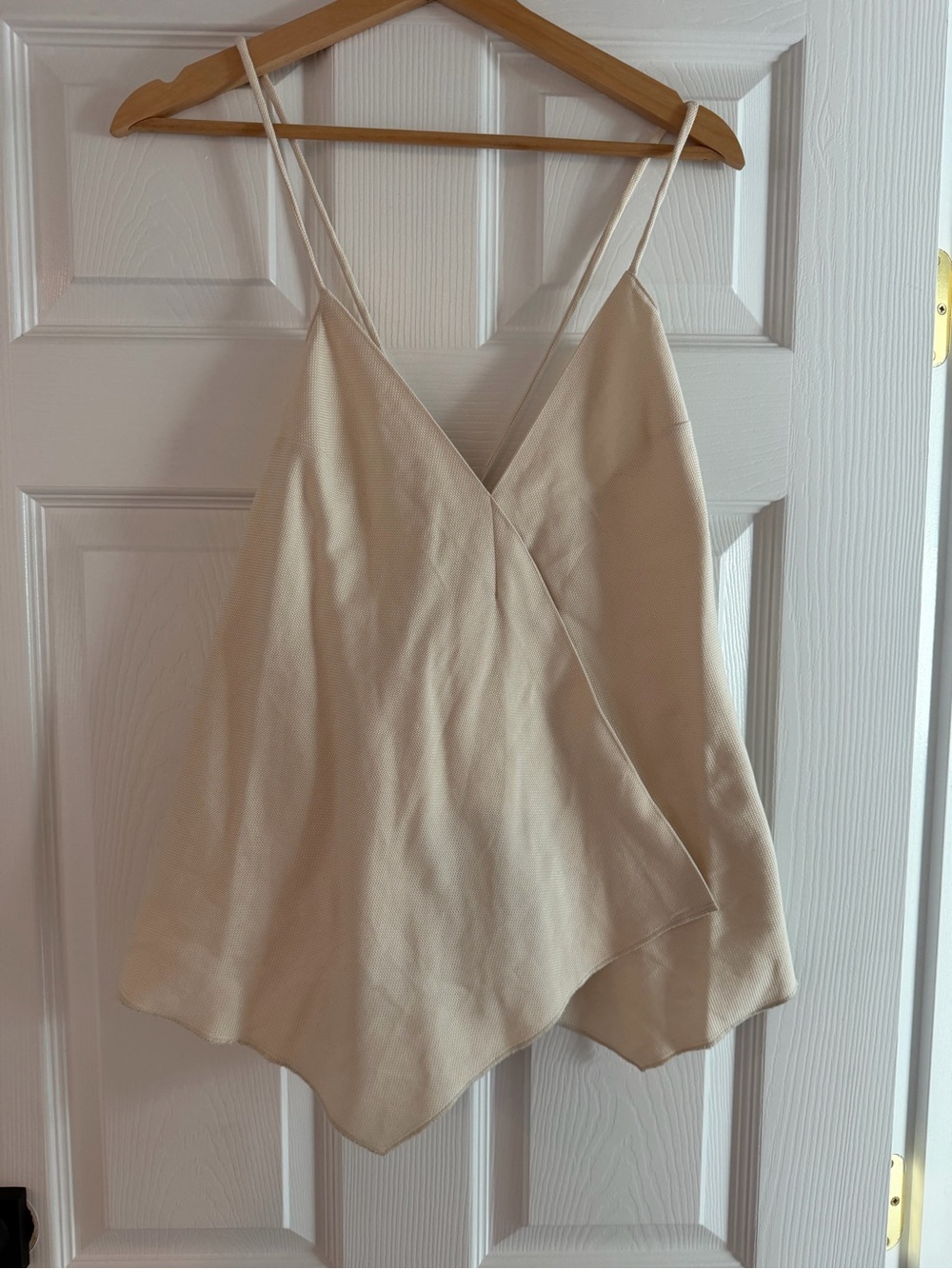 Babaton Cream Asymmetrical Spaghetti Strap Cami